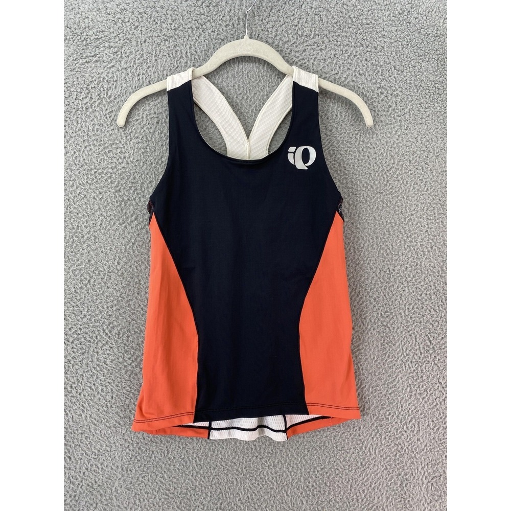 Pearl Izumi Tank Womens M Black Orange Colorblock Cycling Elite Jersey‎ Pockets